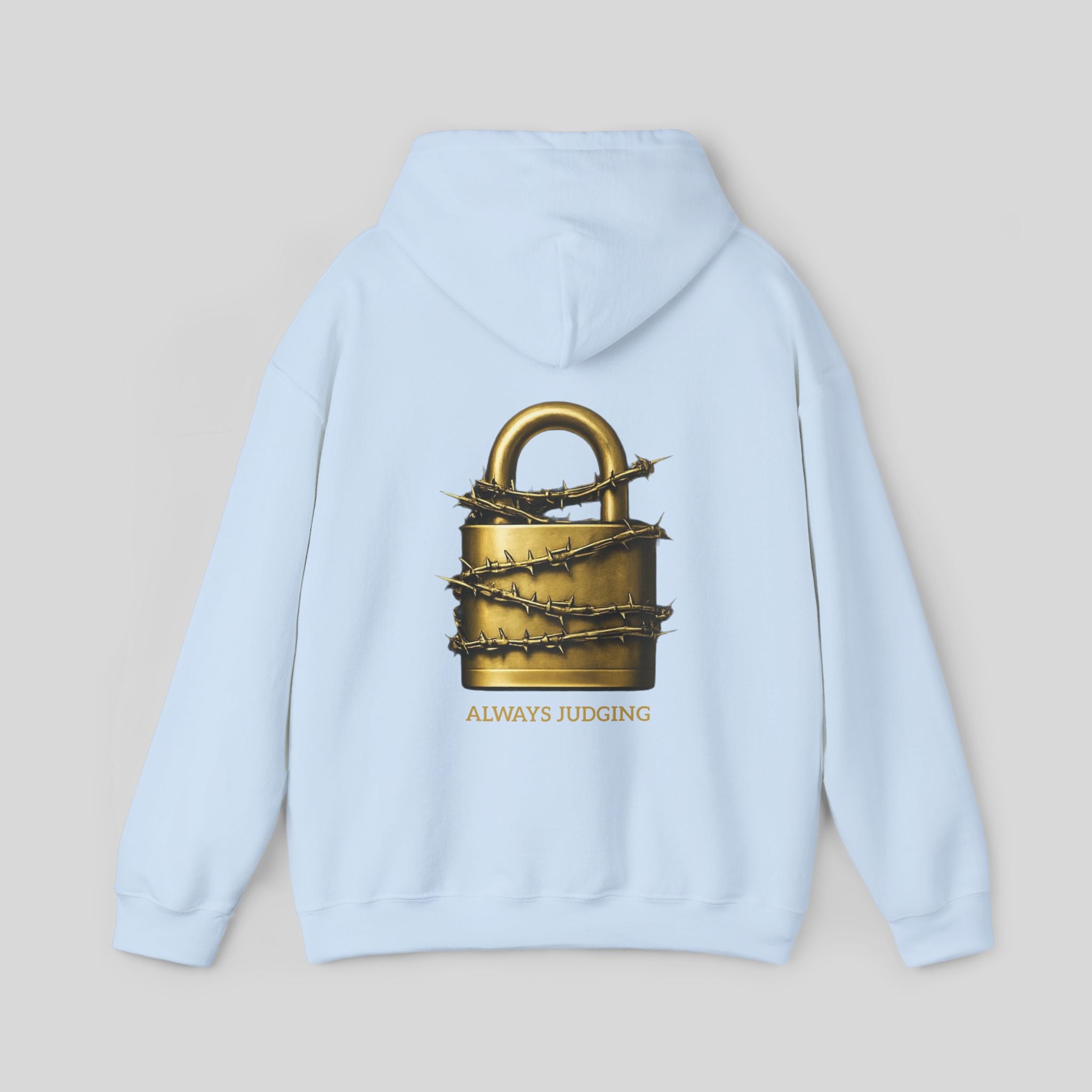 Padlock Graphic Hoodie Light Blue