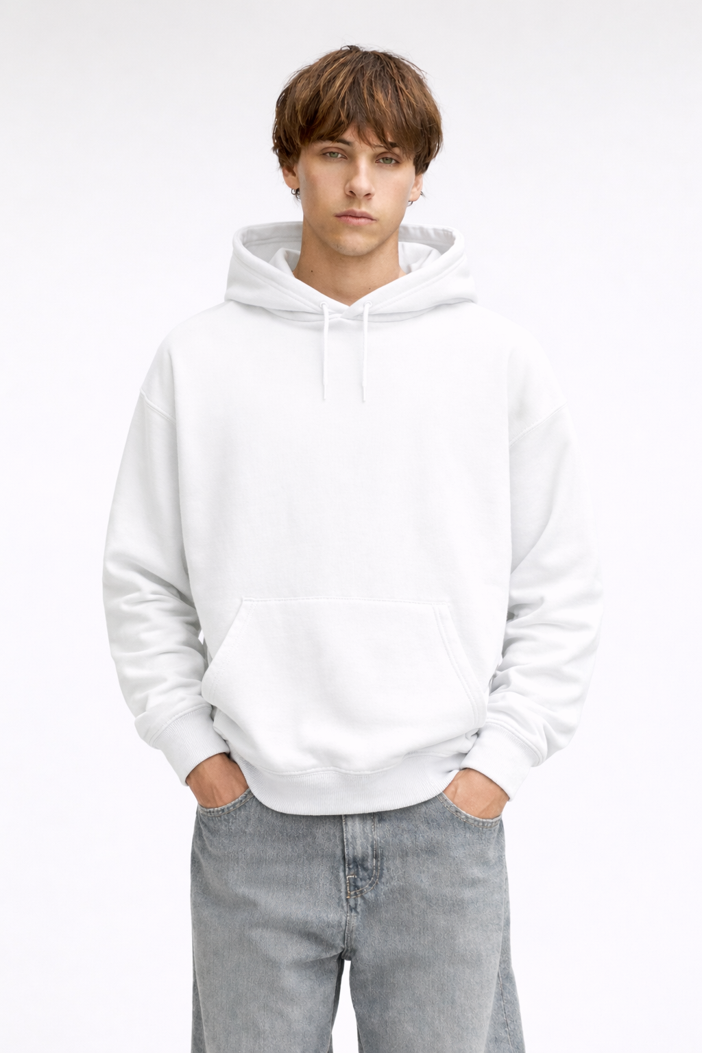 Skull Graphic Hoodie White